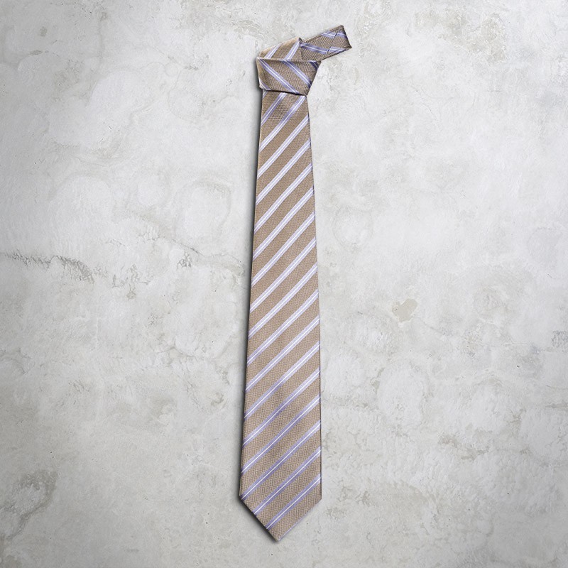 Cravatta a righe grigia e lilla SS16