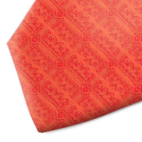 red patterned silk tie
