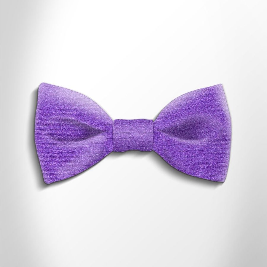 Violet patterned silk bow tie