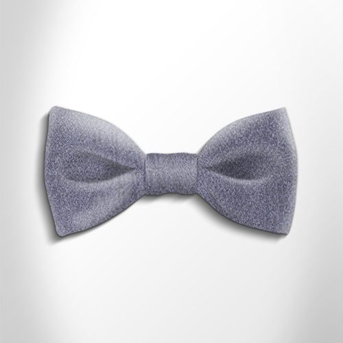 Grey patterned silk bow tie