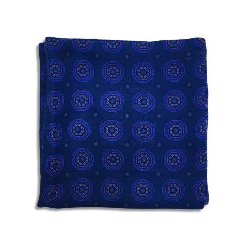 Blue cashmere pocket square