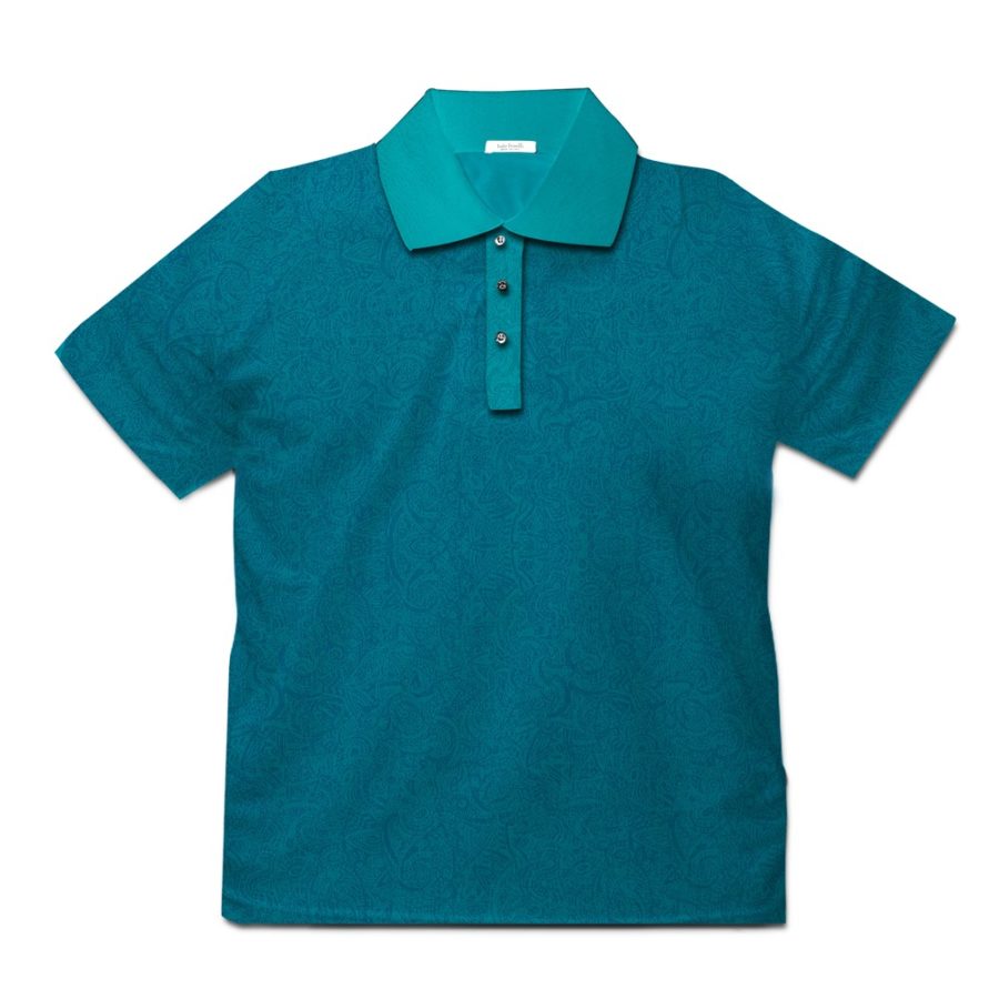 Short sleeve men’s cotton polo shirt teal 418073-04