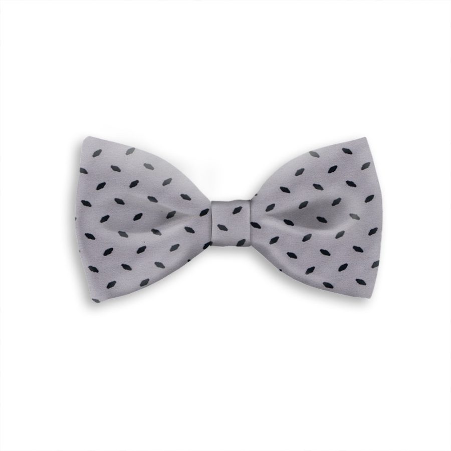 Tailored handmade bow tie with velvet effect application 419408-06