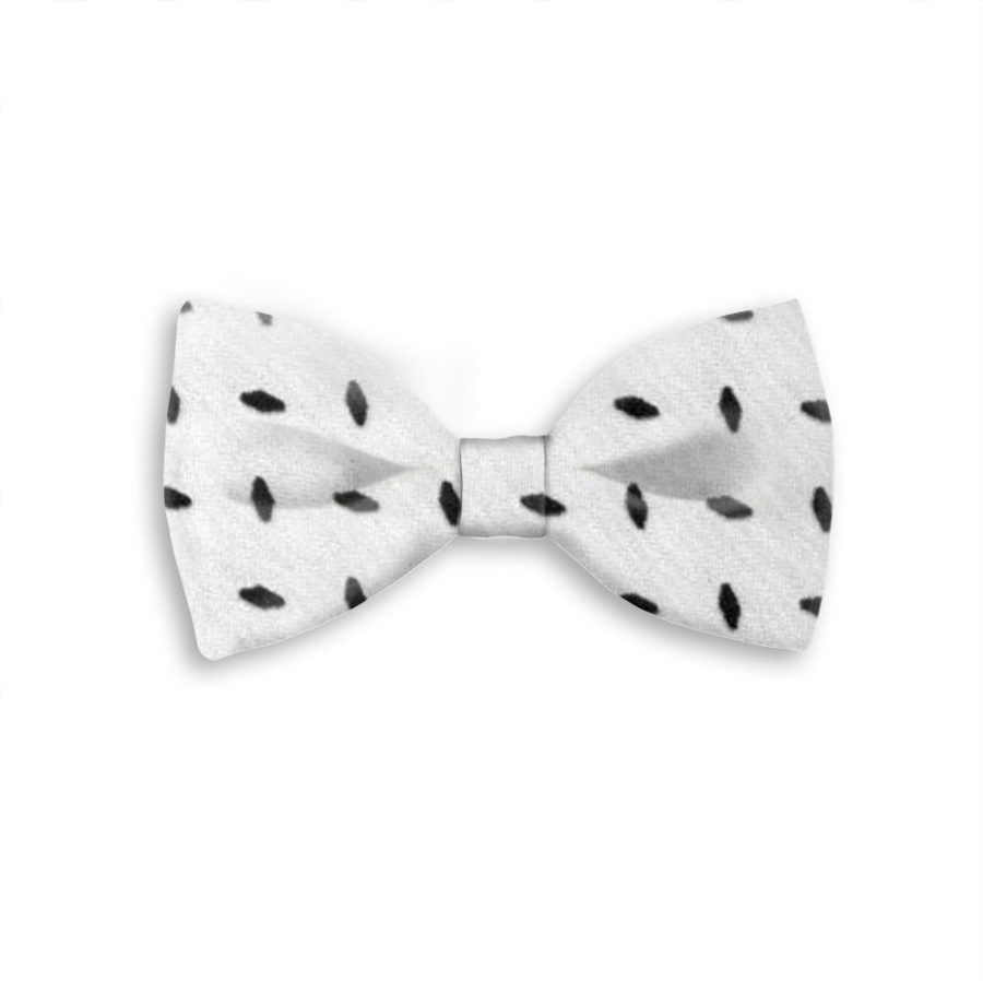 Tailored handmade bow-tie with velvet effect application 419408-08