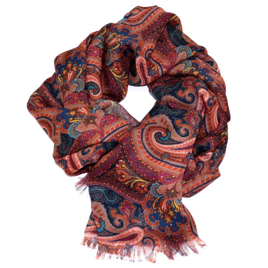Sartorial and fringed scarf, 100% cashmere, made in Italy Size - 70 cm x 200 cm