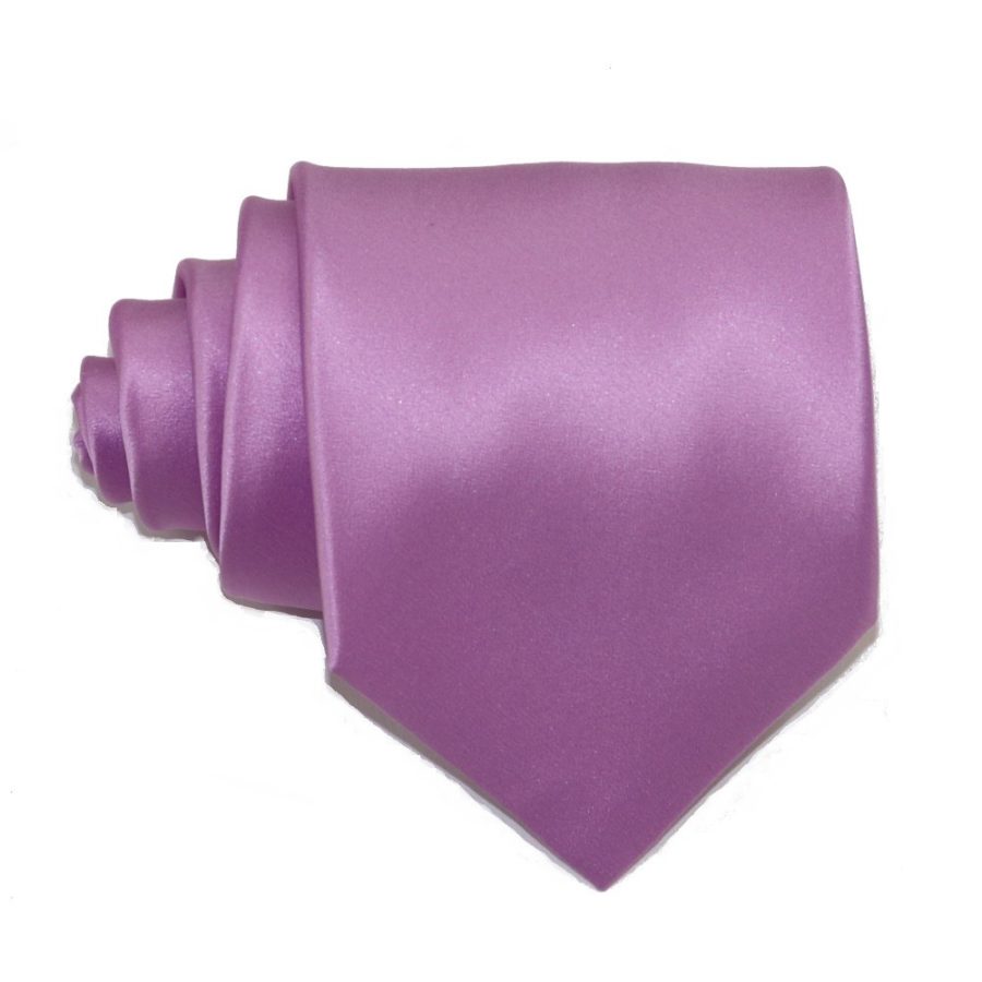 Tailored solid lilac silk tie 18005-11