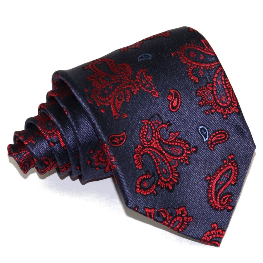 Sartorial silk necktie batik and paisley pattern 419626-01