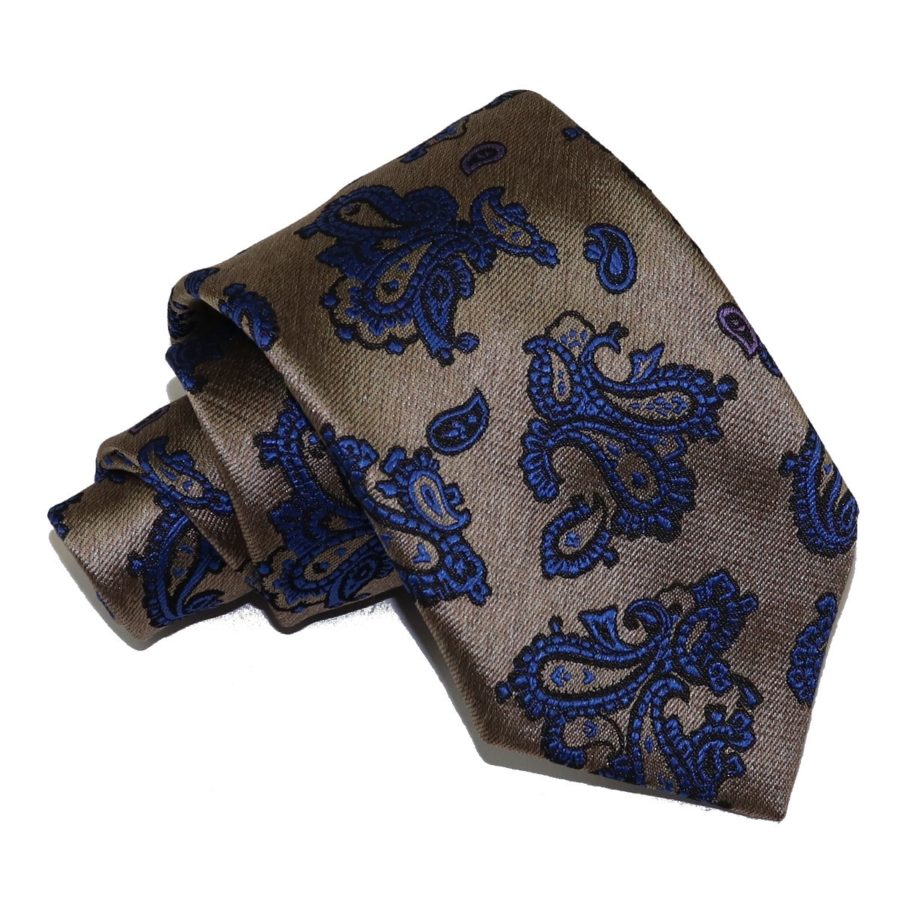 Sartorial woven silk necktie silver and blue 419626-08