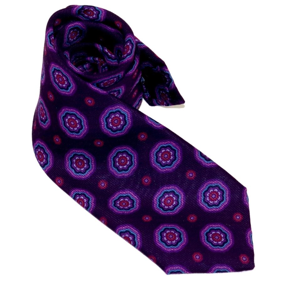 Tailored cashmere tie, multicolor, paisley print 919707-01