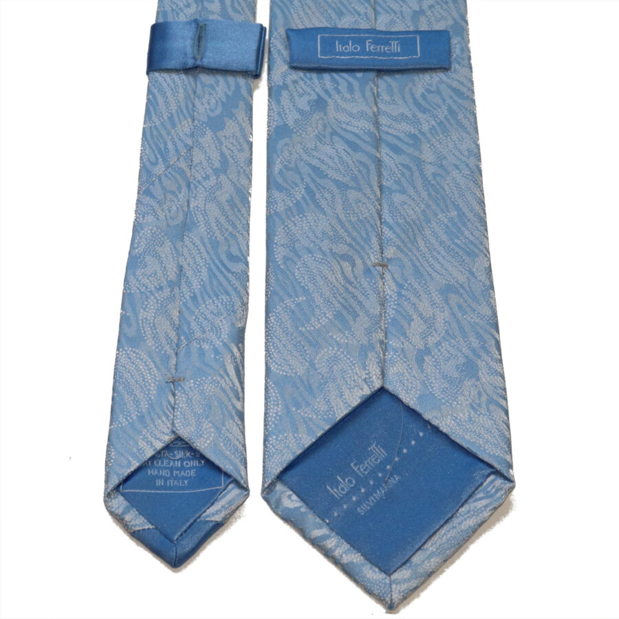 Tailored luxury woven silk tie, fantasy pattern, handmade in Italy ...