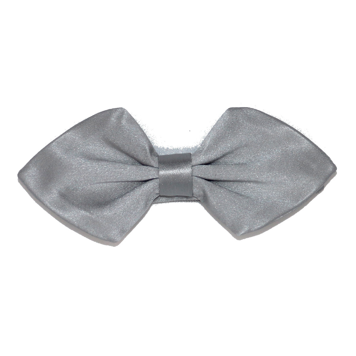 Diamond tip bow tie in silvery gray silk, handmade in Italy - Italo ...