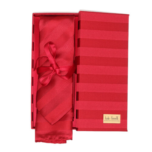 Krawatten- und Einstecktuch-Set - Italo handgemachte Ferretti Luxus Krawatten