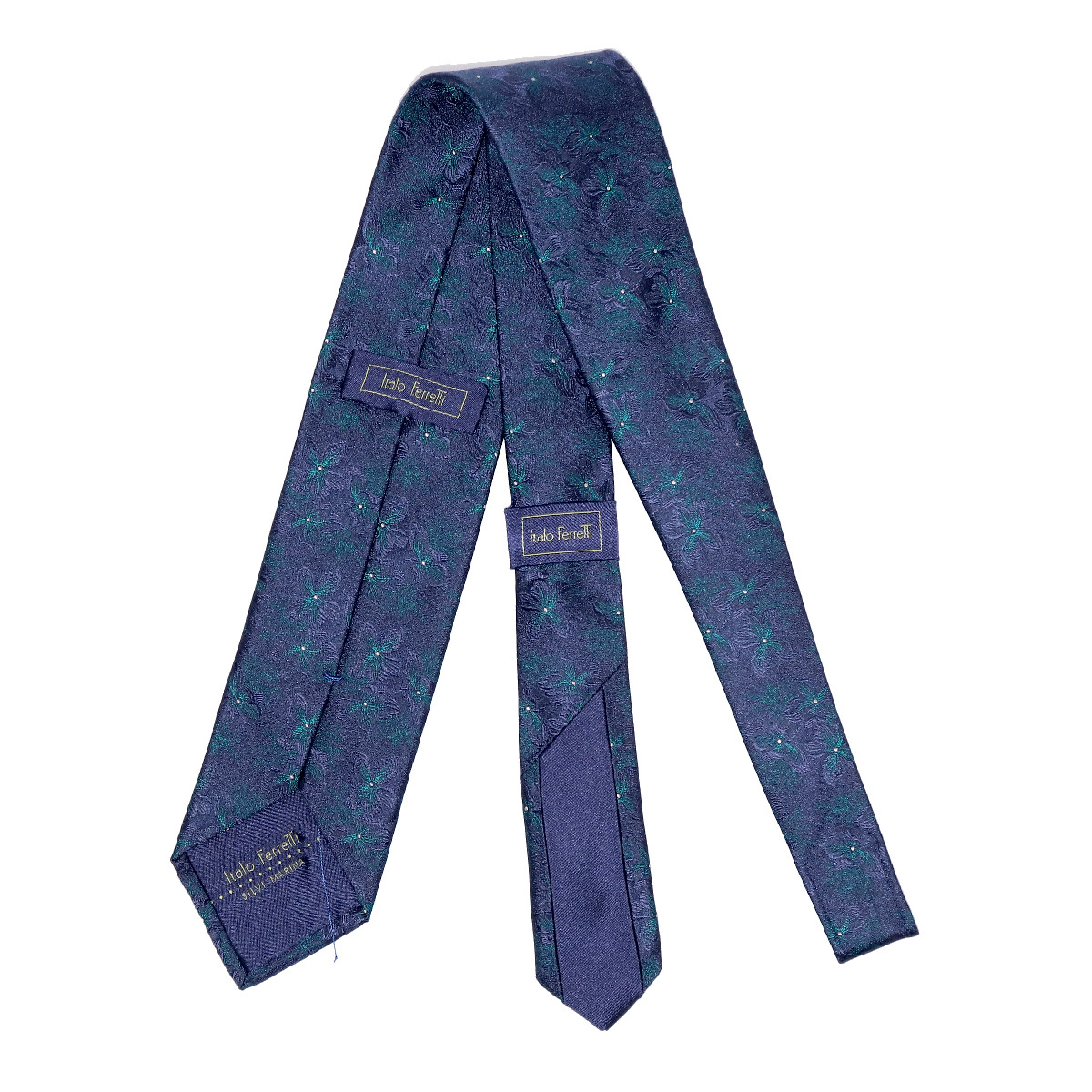 Italian Printed Sky Blue Chain Silk Tie – Wilmok