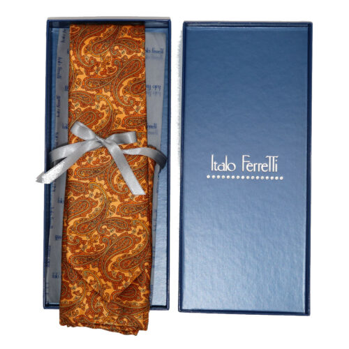 Krawatten- und Einstecktuch-Set - Italo Ferretti handgemachte Luxus  Krawatten